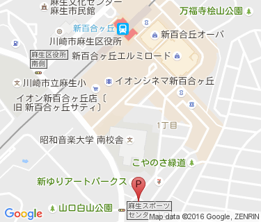 新百合ヶ丘駅周辺自転車等駐車場第4施設の地図