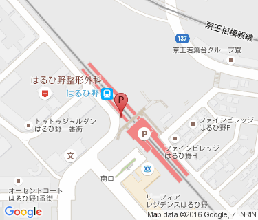 はるひ野駅周辺自転車等駐車場第1施設の地図