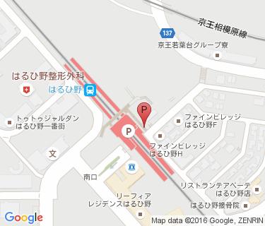 はるひ野駅周辺自転車等駐車場第3施設の地図