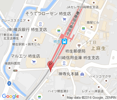 柿生駅周辺自転車等駐車場第1施設の地図