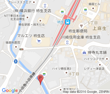 柿生駅周辺自転車等駐車場第2施設の地図