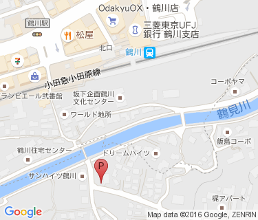 鶴川駅周辺自転車等駐車場第1施設の地図
