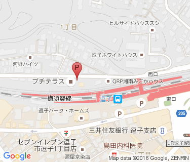 三井のリパーク 逗子駅前駐輪場の地図