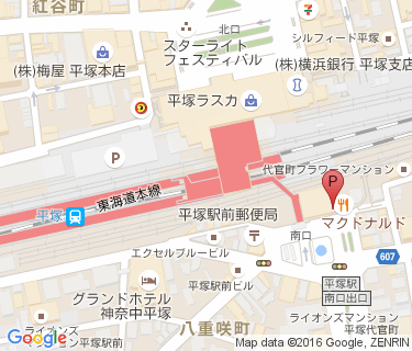 ラスカ平塚南口自転車駐輪場の地図
