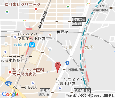 グランツリー武蔵小杉駐輪場Bの地図