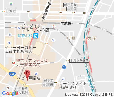 グランツリー武蔵小杉駐輪場Dの地図