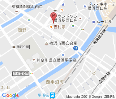 三井のリパーク 横浜南幸駐輪場の地図