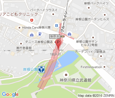 岸根公園駅の地図