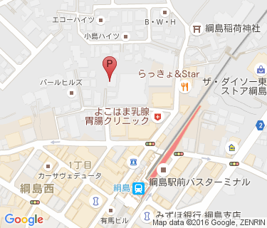 綱島駅西口の地図