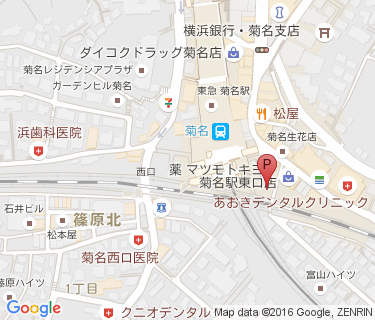 菊名駅東口の地図