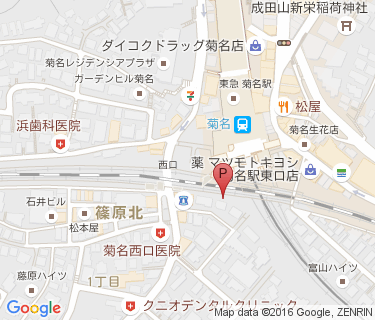菊名駅西口の地図