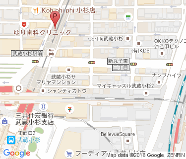 東急新丸子駅(東)駐輪場の地図