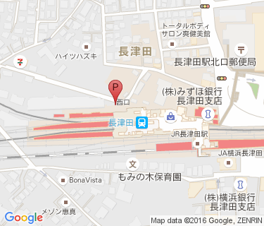 東急長津田駅西口駐輪場の地図