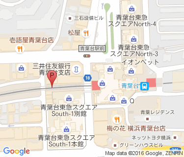 東急青葉台駅第一駐輪場の地図