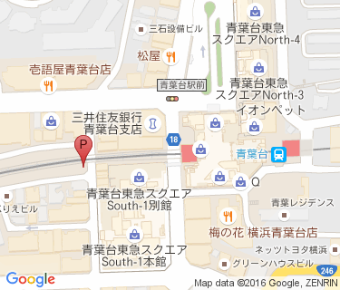 東急青葉台駅第二駐輪場の地図