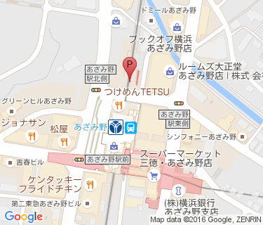 東急あざみ野駅駐輪場の地図