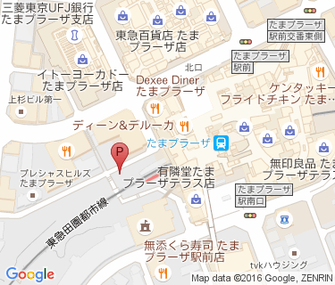東急たまプラーザ駅駐輪場の地図