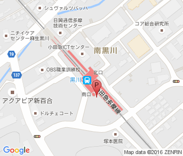 オダクル黒川南口の地図