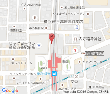 オダクル高座渋谷西口(時間貸エリア)の地図