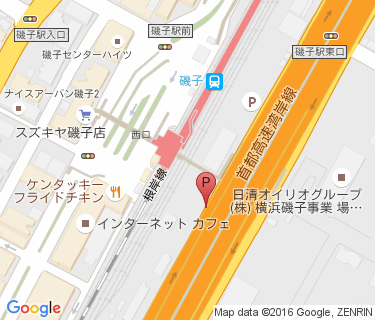 磯子駅東口の地図
