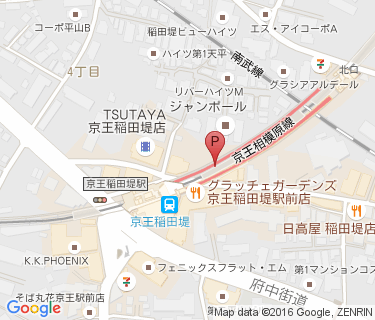 京王サイクルパーク稲田堤の地図