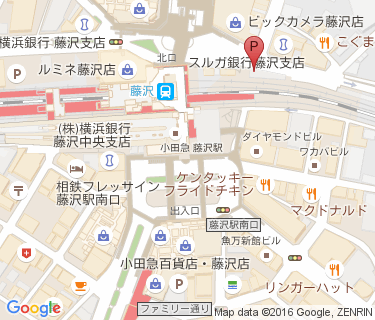 藤沢駅北口市役所前第1自転車等駐車場の地図