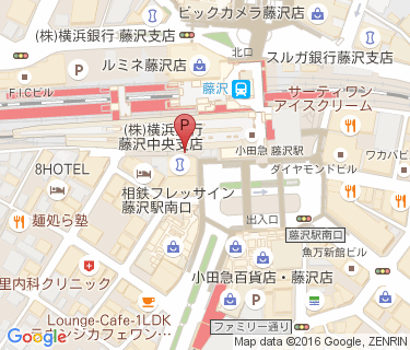 藤沢駅南口ミニバイク駐車場の地図
