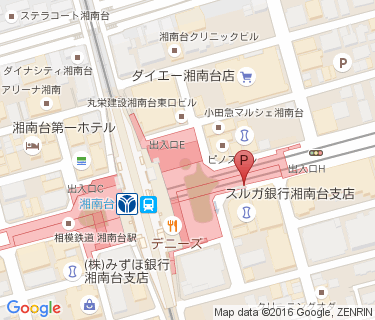 湘南台駅東口地下自転車駐車場の地図