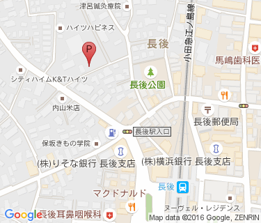 長後駅西口第1駐輪場の地図