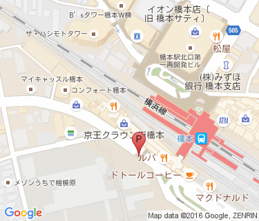 橋本駅南口第1路上等自転車駐車場の地図