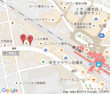 橋本2丁目駐輪場の地図