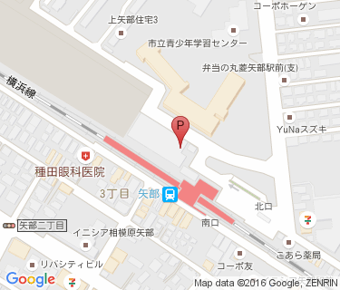 矢部駅北口自転車駐車場の地図