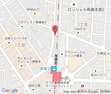 南橋本駅西口第1無料自転車駐車場の地図