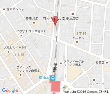 南橋本駅西口第2無料自転車駐車場の地図
