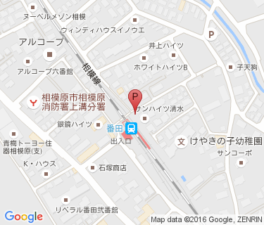番田駅東側無料自転車駐車場の地図