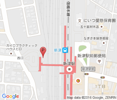 新津駅西口自転車等駐車場の地図