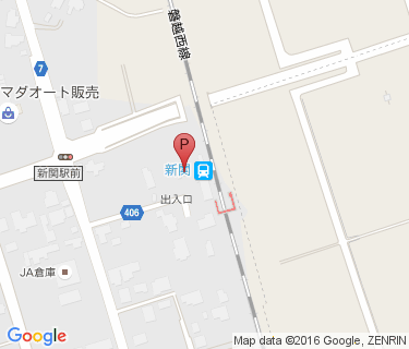 新関駅前自転車等駐車場の地図