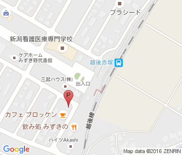 越後赤塚駅前第2自転車等駐車場の地図