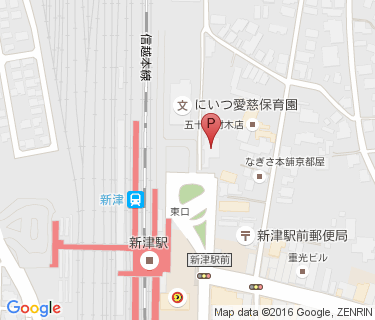 新津駅停車場線自転車駐車場の地図