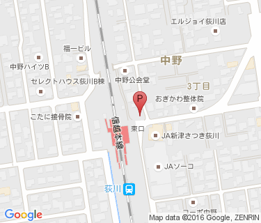 荻川駅前自転車等駐車場の地図