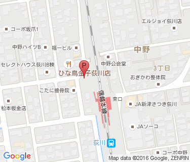 荻川駅西口自転車等駐車場の地図