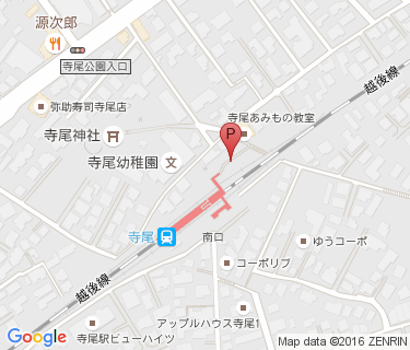 寺尾駅北口自転車等駐車場の地図
