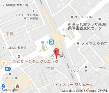 亀田駅前地域交流センター自転車等駐車場の地図
