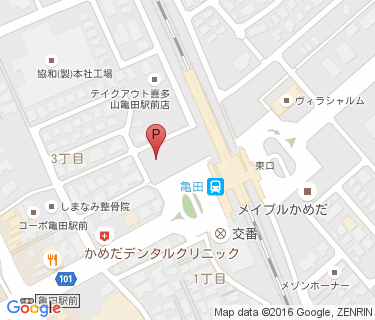 亀田駅西自転車駐車場の地図