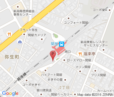 関屋駅南口自転車等駐車場の地図
