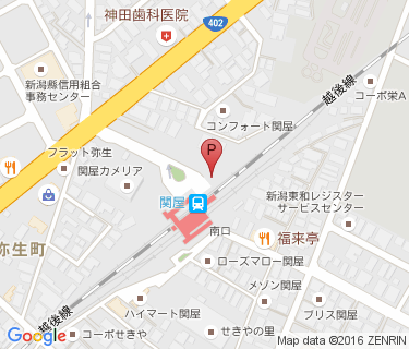 関屋駅北口自転車等駐車場の地図