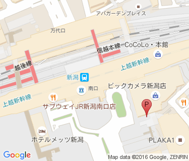 新潟駅南口第2仮設自転車等駐車場の地図