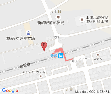 新崎駅前第1自転車等駐車場の地図