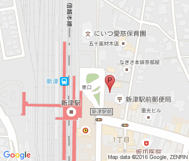 新津駅東口自転車等駐車場の地図