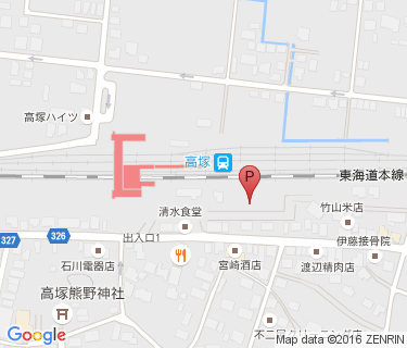 高塚駅東自転車等駐車場の地図